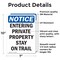 Signmission Entering Private Property Stay On Trail OSHA Notice Sign, Vinyl Decal, 7in W x 10in L, 2PK OS-2PACK-NS-D-710-V-12091 - alternate 3